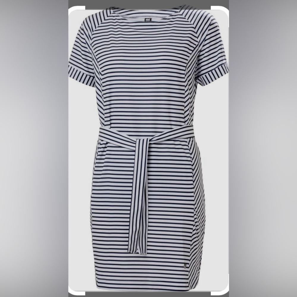 Helly Hansen Thalia Summer Dress Navy Striped M NEW